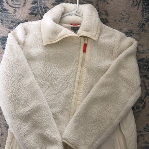 T by Talbots White Fuzzy Sherpa Jacket